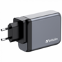 Verbatim 32202 GNC-100 GaN Charger 100W USB Type-A + 3xType-C hálózati töltő adapter
