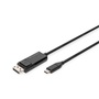 DIGITUS 7680x4320 8K 30Hz kétirányú 1.4 DisplayPort - USB Type-C kábel 2m