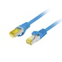Lanberg PCF6A-10CU-0050-B Cat.6A S/FTP AWG27 LSZH árnyékolt kék patch kábel 0,50m