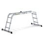 DRABEST HOME 4x3 lépcsős univerzális alumínium létra, összecsukható, 150 kg teherbírás, DR-AL-DU-HOME-4X3