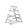 DRABEST HOME 2x4 lépcsős kétoldalon járható alumínium létra, fellépő, összecsukható