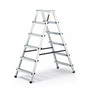 DRABEST HOME 2x6 lépcsős kétoldalon járható alumínium létra, fellépő, összecsukható