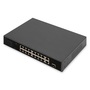 DIGITUS DN-95355 1U 19" 16x 10/100Mbps FE 1x GbE 1x GbE Combo Lan port 1x SFP port PoE 185W nem menedzselhető switch