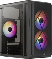 Ház Aerocool CS-107 Mesh FRGB mATX Acryl Glass Bk ACCS-PC14032.1