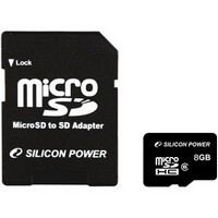 SDMicro 8Gb Silicon Power Class 10+ Adapter SP008GBSTHBU1V10SP