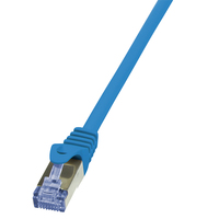 Kab UTP Patch árnyékolt  7,5m CAT6A FTP Kék Logilink CQ3086S