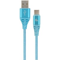 Kab USB Type-C M-M 1m Gembird CC-USB2B-AMCM-1M-VW Textil Türkiz