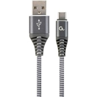 Kab USB Type-C M-M 1m Gembird CC-USB2B-AMCM-1M-WB2 Textil Gray