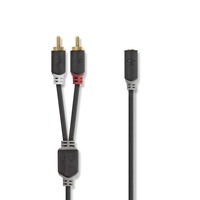 Kab 3.5mm Jack F - 2x RCA M cable 20cm CABW22255AT02