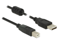 Kab USB A-B  0,5m Delock 84894 ferritgyűrűvel