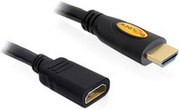 Kab Mon HDMI M - HDMI F 1m (HDMI hosszabitó) Delock 83079