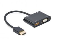 Fordító HDMI M - HDMI F +VGA+audioGembird A-HDMIM-HDMIFVGAF-01