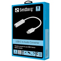 Forditó USB-C - Jack 3.5 F 20cm Sandberg 136-27