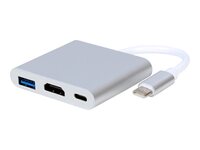 USB3.1 Type C -  USB3+USB-C+1xHDMI 4K 30Hz Gemb.A-CM-HDMIF-02-SV