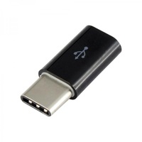 Sbox AD.USB-C B/R USB 2.0 anya - Type-C apa fekete adapter