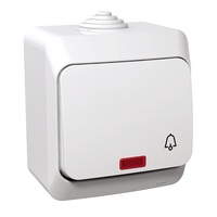 Schneider WDE000515 CEDAR PLUS csengőjellel/jelzőfénnyel/IP44 fehér egypólusú nyomó Schneider WDE000515 CEDAR PLUS csengőjellel/jelzőfénnyel/IP44 fehér egypólusú nyomó