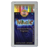 Koh-I-Noor 8772 Progresso Magic henger alakú 12db-os színes ceruza készlet