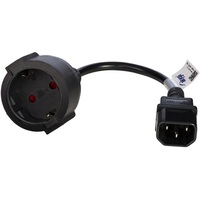 Akyga AK-PC-10A 15cm Schuko CEE 7/4 - IEC C14 adapter