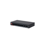 Dahua PFS3010-8GT-96-V2 1x 100/1000(Hi-PoE/PoE+/PoE)+7x 100/1000(PoE+/PoE)+2x gigabit uplink, 96W PoE switch