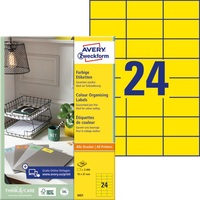 Avery 3451 70x37mm sárga univerzális címke