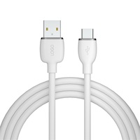 AVAX CB620 CREAMY+ USB A-Type C 2.4A, 1,5m fehér-rózsaarany gyorstöltő kábel