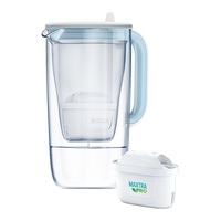 Brita 1050452 2,5l világoskék üveg vízszűrő kancsó + 1db Maxtra Pro szűrő