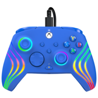 PDP 049-024-BL Afterglow Wave Xbox Series X|S/Xbox One/PC RGB LED kék vezetékes kontroller