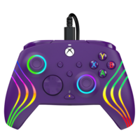 PDP 049-024-PR Afterglow Wave Xbox Series X|S/Xbox One/PC RGB LED lila vezetékes kontroller