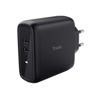 Trust 25380 Maxo 65W 2P USB-C fekete töltő adapter