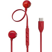 JBL T 305 C RED vezetékes USB C mikrofonos piros fülhallgató