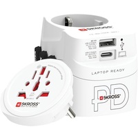 SKROSS 1.302474 PRO Light 45W USB-A/USB-C fehér világutazó adapter + Type-C kábel