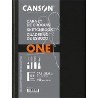 Canson One 27,9x35,6 cm, álló, 100 g/m2, ragasztott fehér rajzpapírfüzet