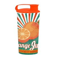 IRIS Orange Juice mintás pohár tetővel 470ml 161924-028