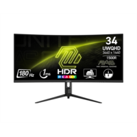 MSI 34" Gaming 342CQR E2 UWQHD VA LED 180Hz HDMI/DP ívelt gamer monitor