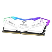 Teamgroup 32GB 6400MHz DDR-5 T-Force Delta (Kit! 2db 16GB) (FF4D532G6400HC40BDC01) fehér memória