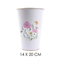 IRIS bádog váza pipacs rózsa 14x20cm IRIS bádog váza pipacs rózsa 14x20cm