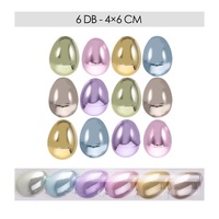 IRIS dekor tojás 6db gyöngyház 6 féle szín 4x6/cs IRIS dekor tojás 6db gyöngyház 6 féle szín 4x6/cs