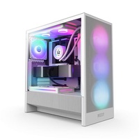 NZXT H5 Flow RGB (2024) fehér RGB (táp nélküli) ablakos mATX ház