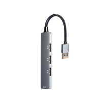 Gembird UHB-U3P1U2P3-02 USB3x1/USB2x3 4-portos ezüst USB HUB