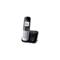 Panasonic KX-TG6821PDB DECT fehér háttérvil. kihang. üzenetrögzítős hívóazonosítós fekete telefon